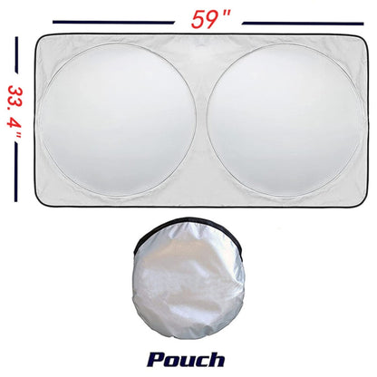 150x85cm Car Double Circle Sun Visor Heat Insulation Sun Protection Sun Block