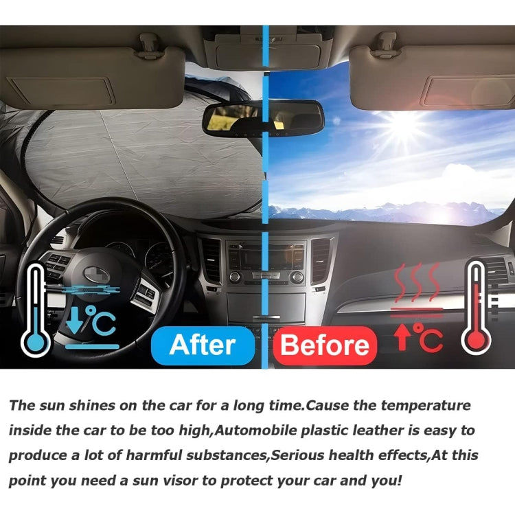 150x85cm Car Double Circle Sun Visor Heat Insulation Sun Protection Sun Block