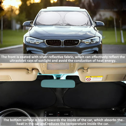 150x85cm Car Double Circle Sun Visor Heat Insulation Sun Protection Sun Block