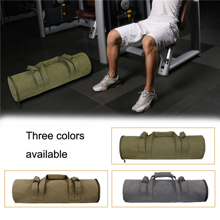 Adjustable Canvas Gym Sandbag Training Weightlifting Exercise Weightlifting Sandbag Khaki