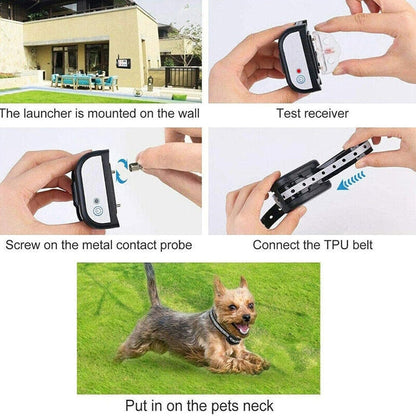 2 In 1 Pet Wireless Fence Bark Control Smart Dog Trainer Set 1 For 1