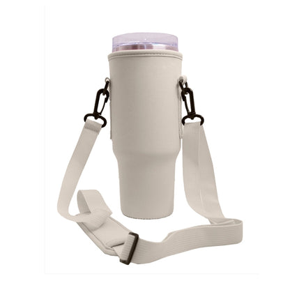 For 40oz Stanley Quencher Water Bottle Carrier Bag Sleeve With Adjustable Shoulder Strap Skin Tone