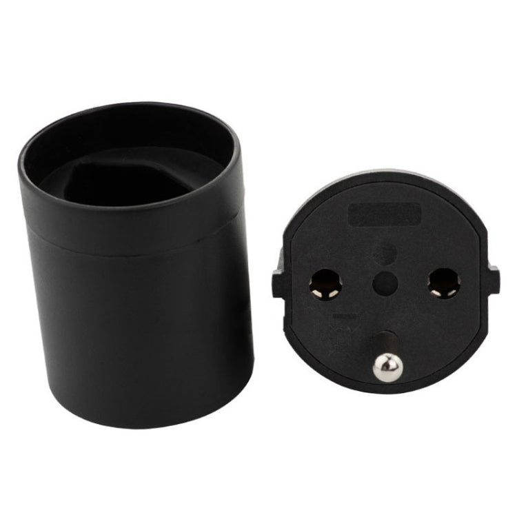 EU to Switzerland Convertible Plug With Ground Wire Travel Adaptor Black