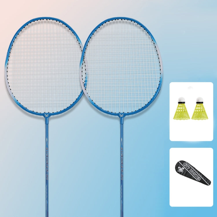 CROSSWAY 2pcs set Adult Beginner Badminton Racket Sporting Goods Color AS01 Blue White Upgrade