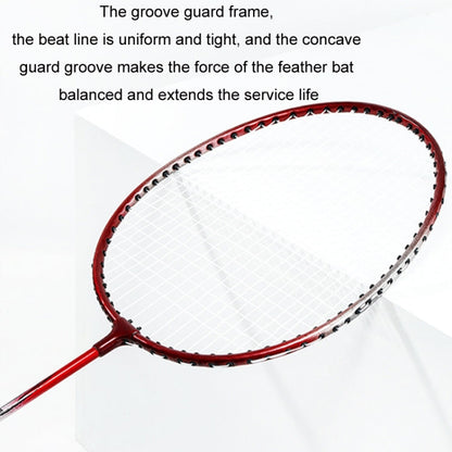 CROSSWAY 2pcs set Adult Beginner Badminton Racket Sporting Goods Color AS01Black Red Upgrade