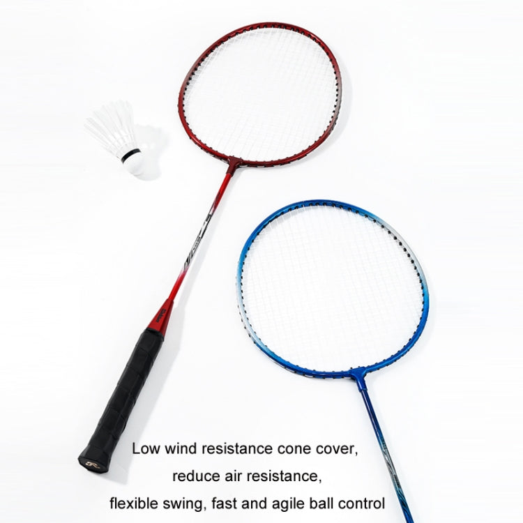 CROSSWAY 2pcs set Adult Beginner Badminton Racket Sporting Goods Color AS01Black Red Upgrade