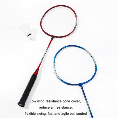 CROSSWAY 2pcs set Adult Beginner Badminton Racket Sporting Goods Color AS01Black Red Upgrade