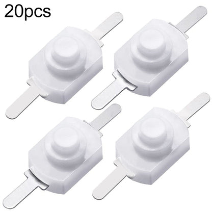 20 PCS YT 1208 YD LED Flashlight Button Switch Style Straight Feet White