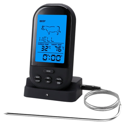 TS HY62 Digital Kitchen Food Cooking BBQ Wireless Thermometer Black