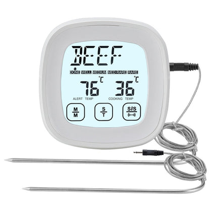 TS 802A Kitchen Food Cooking BBQ Dual Probe Touch Screen Thermometer