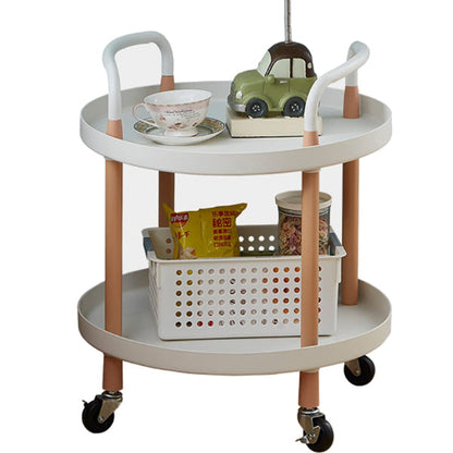 Kitchen Serving Cart Trolley Two Layer Mobile Plastic Kitchen Serving Cart Trolley