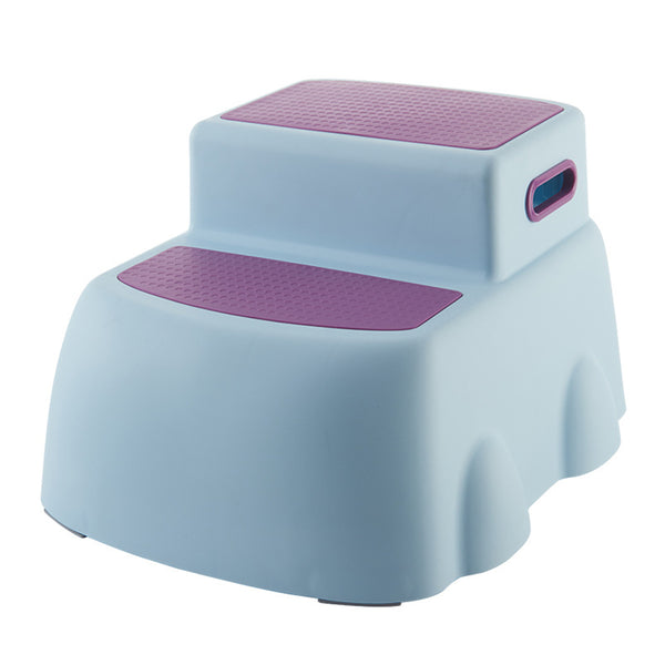 Children s Two Step Stool Ergonomic Plastic Toddler Two Step Anti Slip Stool with Handles