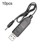 10pcs 3 7V IC Circuit Protection Lithium Battery USB Straight Head Charging Cable Model 2 5mm