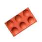 Killer Deals Non Stick 6 Round Shaped Cake Dessert Silicone Baking Mould