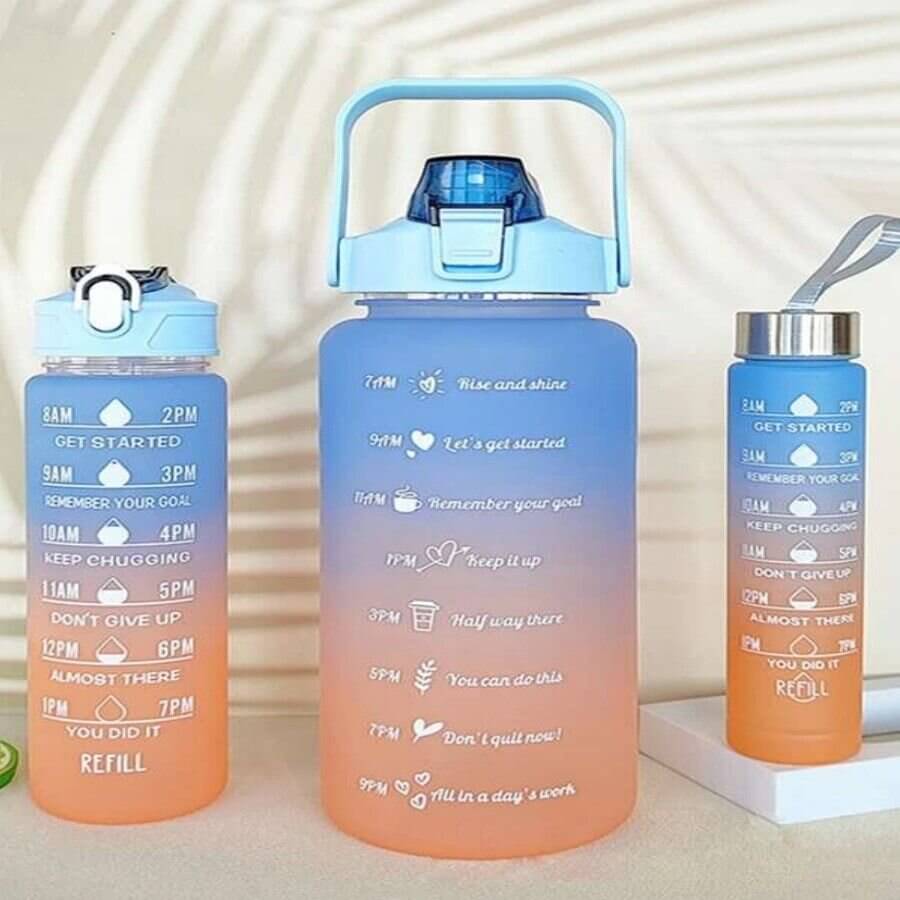 Set of 3 Motivational Water Bottles