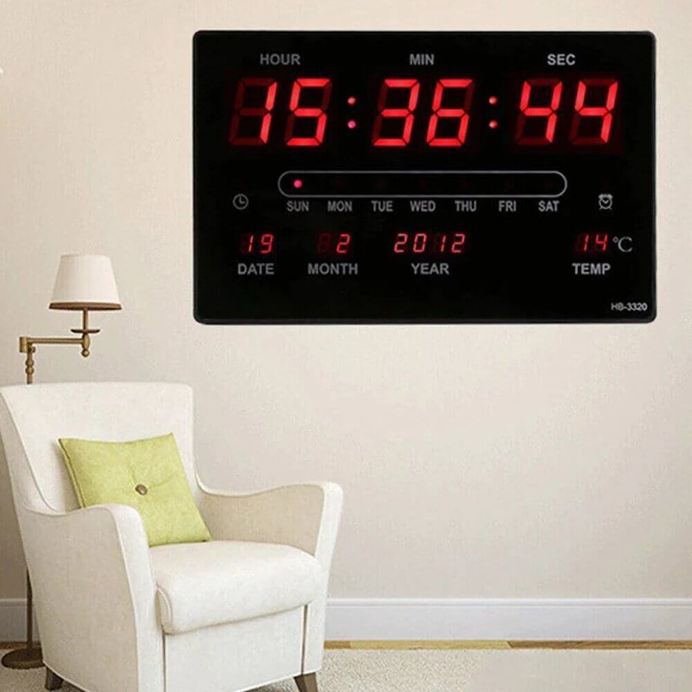 LED Digital Wall Calendar Clock