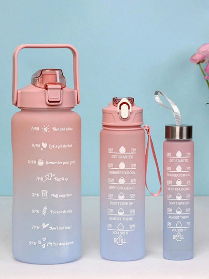 Set of 3 Motivational Water Bottles