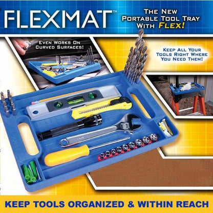 Portable Flexible Tool Tray With Flex