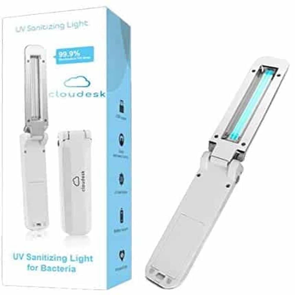 Killer Deals home office car phone disinfectant portable UV C light steriliser wand White