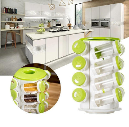 16 in 1 Spice Rack With Cutlery Holder