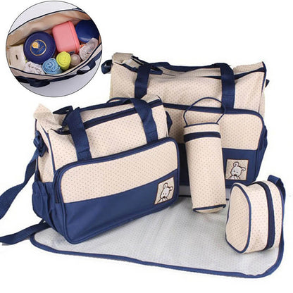 5 in 1 Teddy Bear Nappy Bag Set