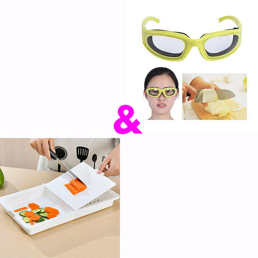 Chopping Board and Storage Plus Onion Goggles