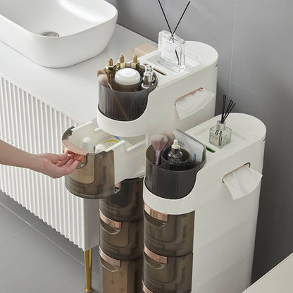 3 Tiers Slim Bathroom Storage Cabinet