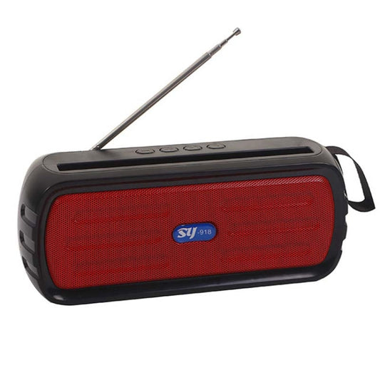 BAIJIALI SY 918 Solar Emergency Radio Read U Disk Large Volume Speaker LED Light Portable Player Red