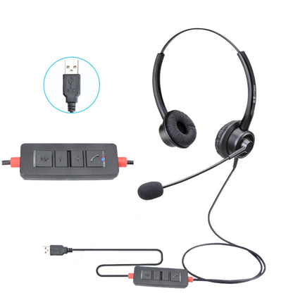 VT200D Double Ears Telephone Headset Operator Headset With Mic Spec USB Head with Tuning