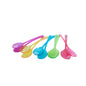 Colourful plastic salad spoon sets