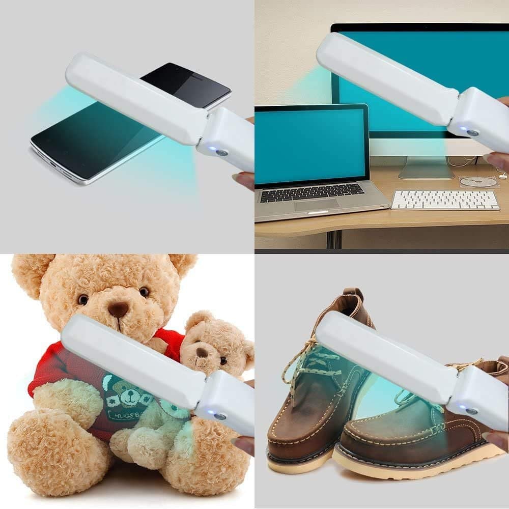 Killer Deals home office car phone disinfectant portable UV C light steriliser wand White