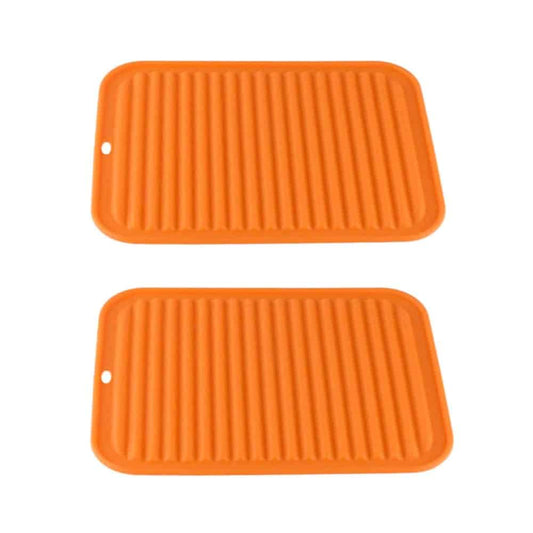 Killer Deals kitchen shelf protective coaster silicone trivets x2 pieces