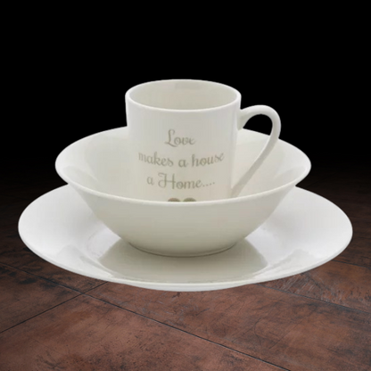 Dinnerware Set 12 Piece Love Quote Design Dinnerware Set