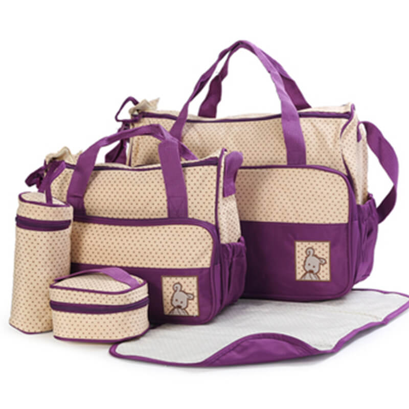 5 in 1 Teddy Bear Nappy Bag Set