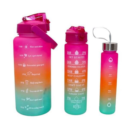 Set of 3 Motivational Water Bottles