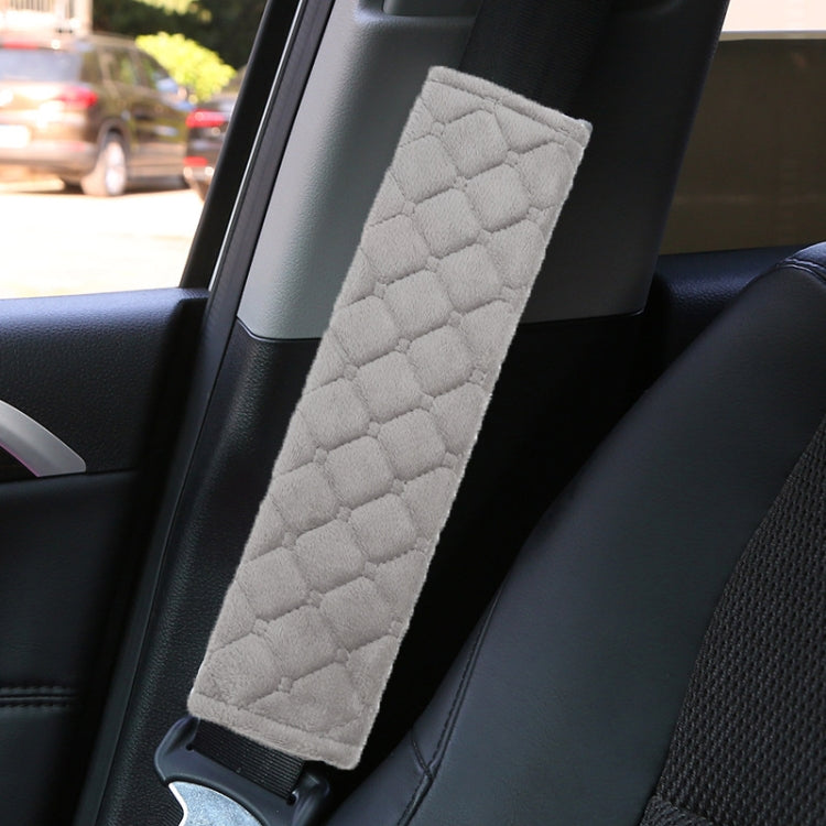 Car Seat Belt Protector Soft Extended Shoulder Pads Color Grey