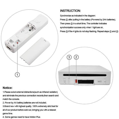 Nunchuk Remote Controller for Nintendo Wii with Case White