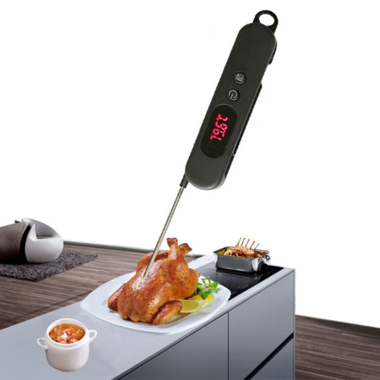 Folding Digital Meat Thermometer Probe Wireless Instant Read Kitchen Cooking Food Long Stainless Steel Probe BBQ Thermometer