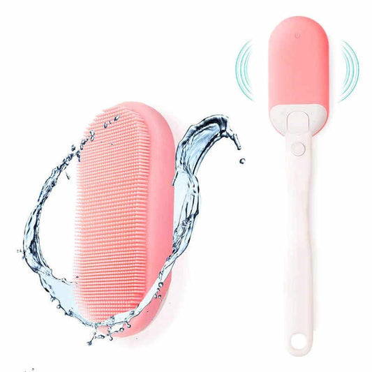 Sonic vibration massage Electric bath brush Pink