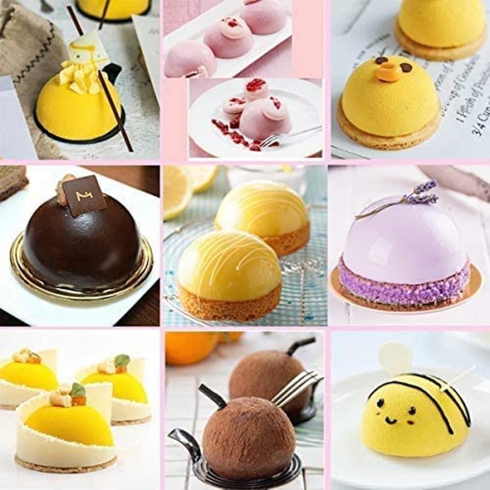 Killer Deals Non Stick 6 Round Shaped Cake Dessert Silicone Baking Mould