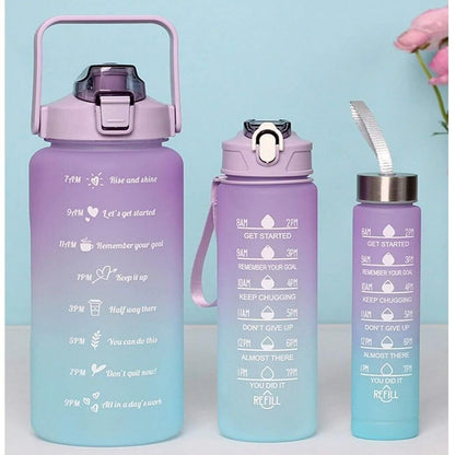 Set of 3 Motivational Water Bottles