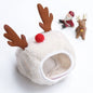 Pet Christmas Hat Saliva Festive Dressing Supplies Color White Hat L