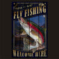 Fly Fishing Hunting Vintage Sign