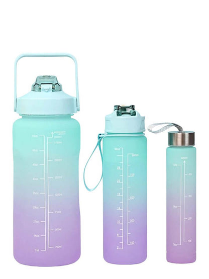 Set of 3 Motivational Water Bottles