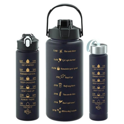 Set of 3 Motivational Water Bottles