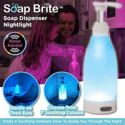 Soap Dispenser Brite Lighted Bottle